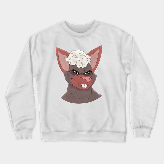 Anthro bat face Crewneck Sweatshirt by Veleno